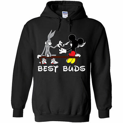 Best Buds Mickey & Bugs bunny smocking Hoodie